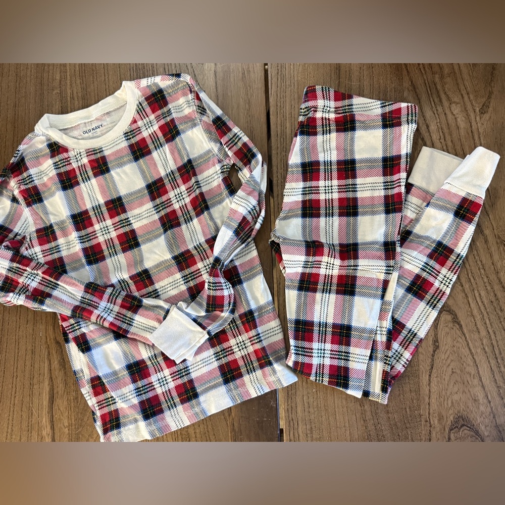 Old Navy Plaid Pajama Set - Like New!